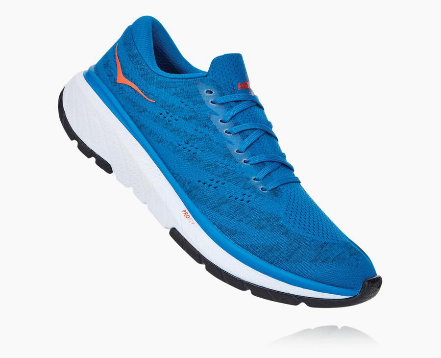 Running Shoes Mens - Hoka One One Cavu 3 - Blue - NSBTLDA-49